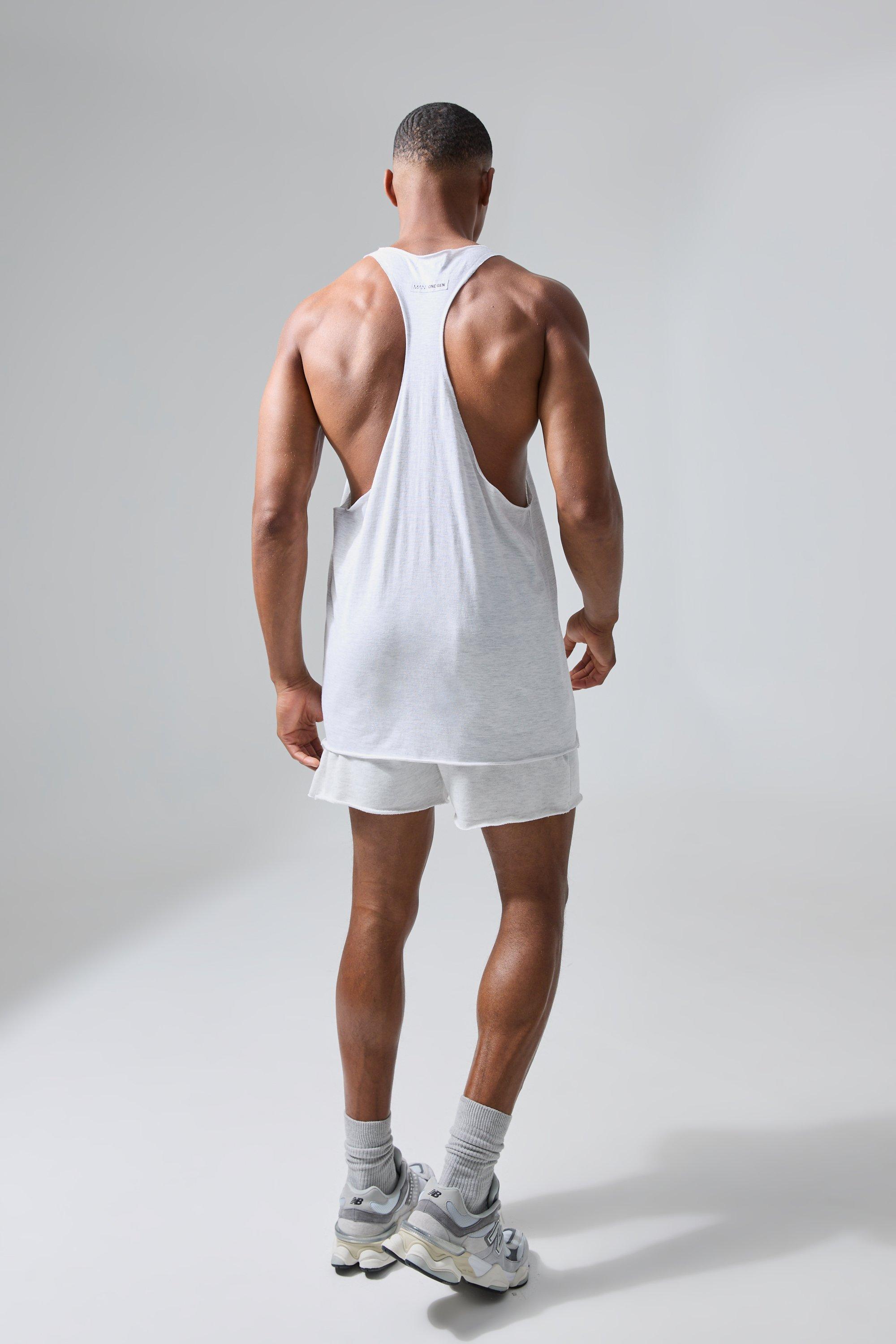 Man Active X Og Gym Stringer Vest boohoo NO